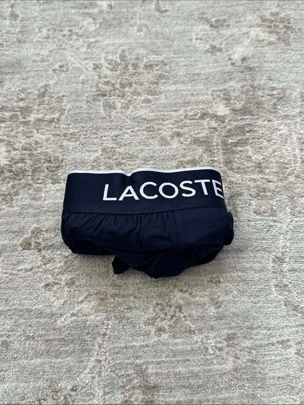 Lacoste Men's Large  3 pack of 100% Cotton Woven Boxers. Blue Shades. NWT’s.